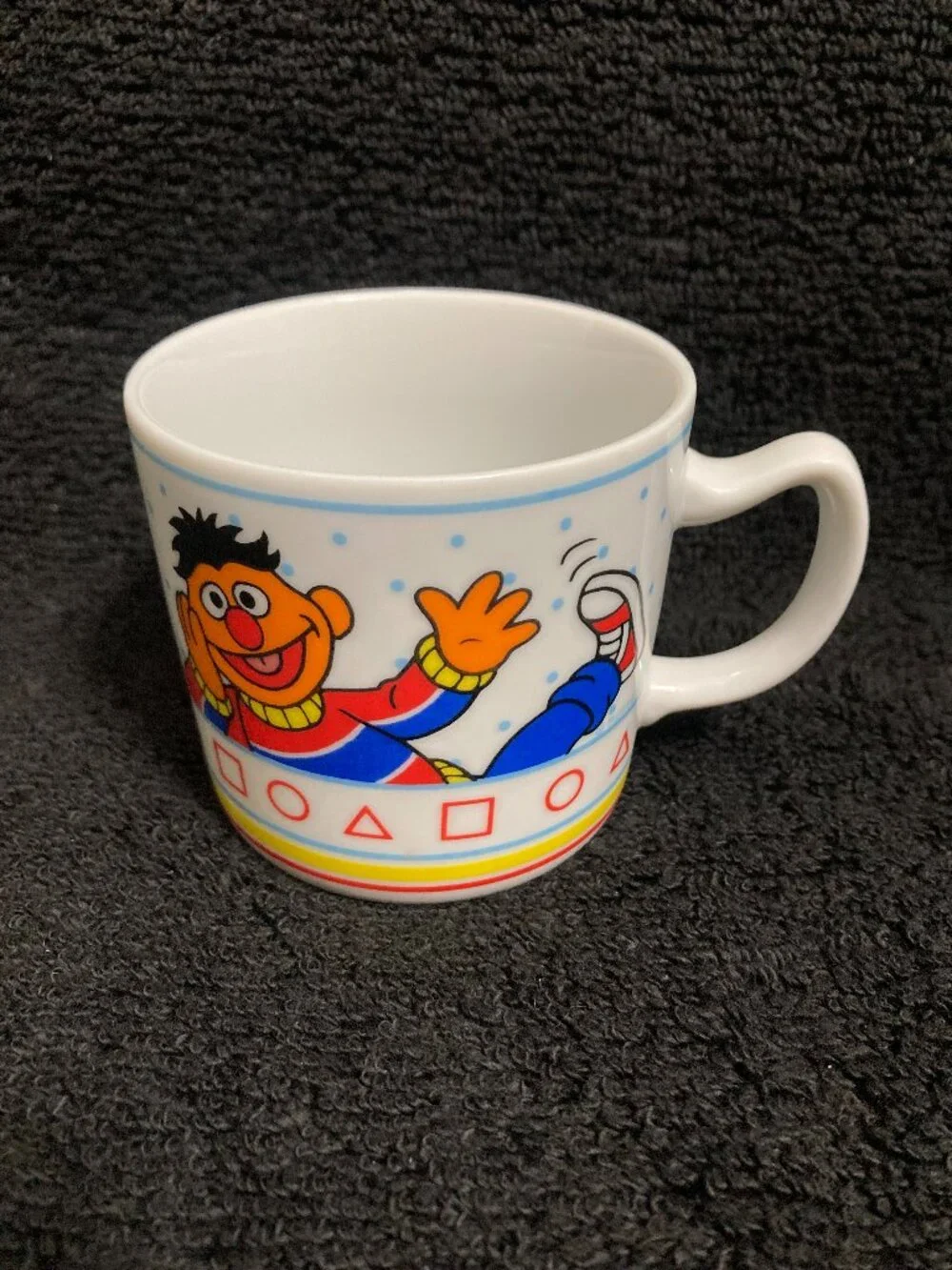 Vintage Sesame Street Bert and Ernie White Porcelain Mug